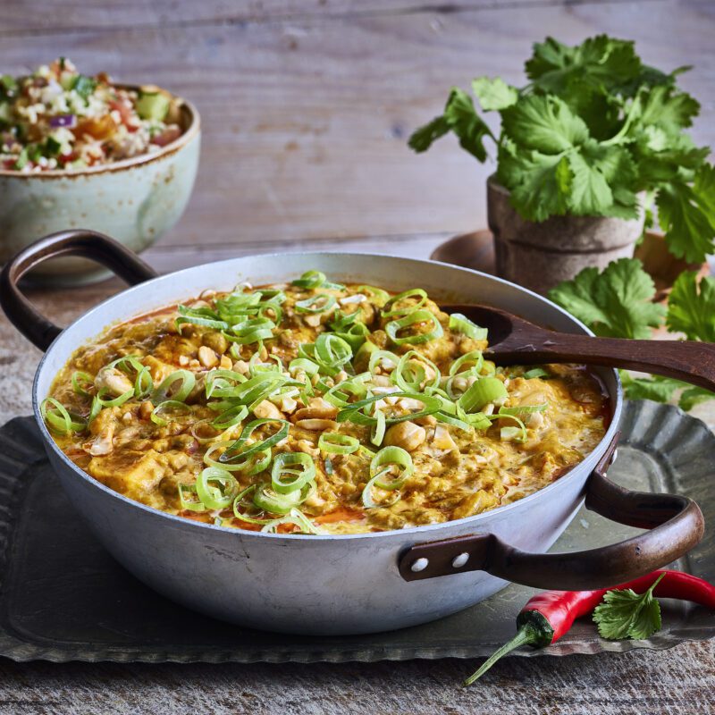 Indisk masala med bakt gulrot og paprika